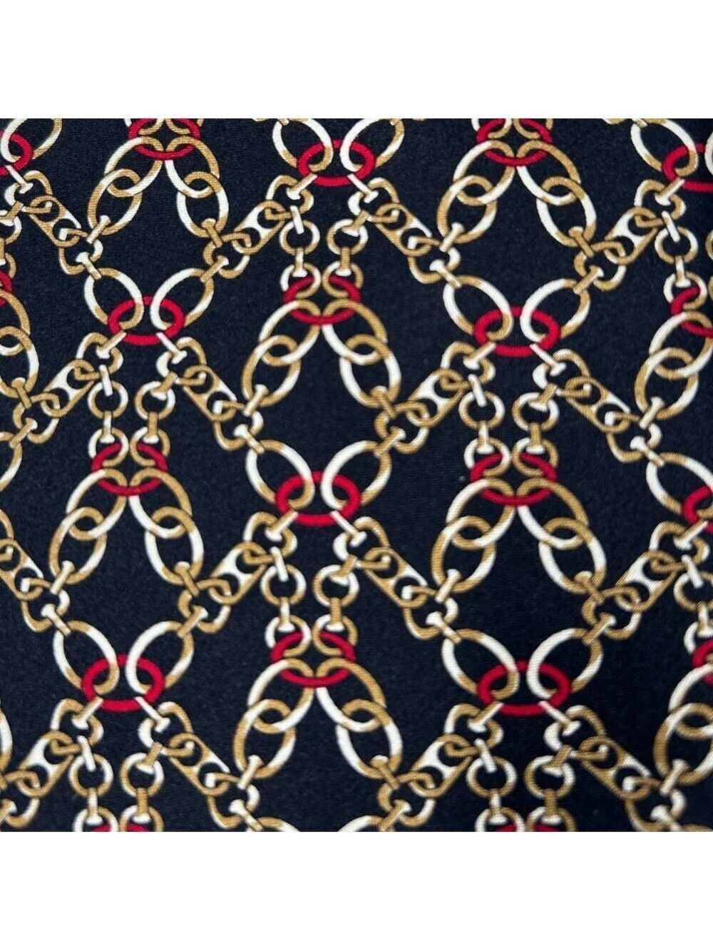 Ashford & Brooks London Men's Handmade Silk Black Red Gold Tie - Picture 3 of 7